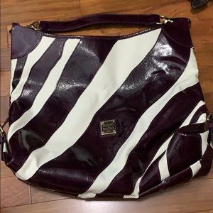 Purple and white Dooney & Bourke